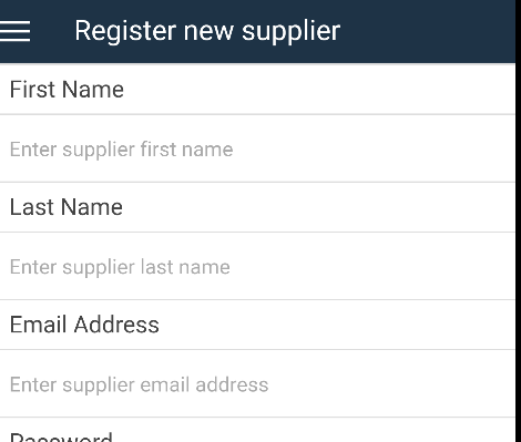 Register Screen